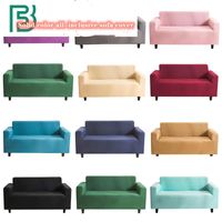 Chaise Couvre Canapé antidérapant Couvercle Couleur Solid Polyester Fabrication Tissu Coussin Tout compris Coussin rouge Couch pour salon