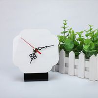 Sublimação MDF Moldura De Madeira Padrão Imprimível Em Branco Com Relógio DIY Woodblock Impressão Presentes de Natal