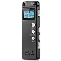 Grabador de voz digital incorporado 8GB Grabadora de control profesional, Reducción de ruido de alta definición MP3 Player REC