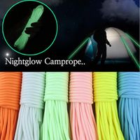 5pcs Outdoor 1 Meter Night Nine-core Luminous Umbrella Ropes Parachute Cord Glowing In The Dark Gadgets