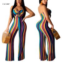 Tuta sexy Donne 2021 Summer Jump Suit Body Femme Long Body Totali F0603 Strip Stampa Off Shoulder Cacare