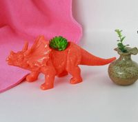 선인장에 대 한 플라스틱 공룡 동물 꽃 냄비 즙이 많은 식물 냄비 분재 냄비 컨테이너 재배자 정원 장식 RRD13316