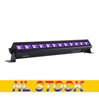 NL Stock 12 LED Svart ljus 36W UV Bar Blacklight Glöd i Dark Party Supplies Fixtures for Christmas Födelsedag Bröllop Stage Lighting Body Paint