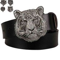 2021 low price wholesale buckle wolf head eagle dragon Exaggerated style trendy decorative belt punk rock