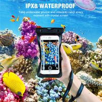 US stock 2 Pack Waterproof Cases IPX 8 Cellphone Dry Bag for iPhone Google Pixel HTC LG Huawei Sony Nokia and other Phones a52