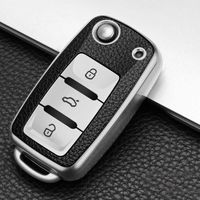 تغطية مفتاح السيارة الجلدية TPU لـ Volkswagen VW Golf 4 5 6 Jetta Polo Passat Skoda Superb Octavia Fabia Seat Ibiza Leon
