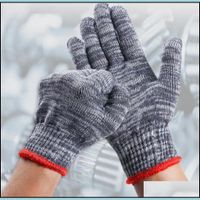 Five Fingers Gloves & Mittens Hats, Scarves Fashion Aessories 24 Pairs Of Cotton Nylon Blended Thickened Grey Black Wear Resistant For Men A