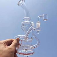 Hookahs Glass Bong Recycler Dab Rig Water Bongs Dabber Pipes...