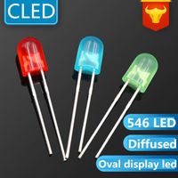 Bulbs RED/GREEN/BLUE 5mm Oval Led Diffused 546 Display Diode 5*4*6mm Light Emitting Factory Wholesale