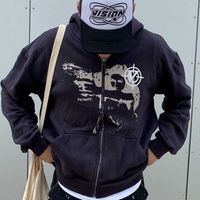 Y2k Grunge Clothes Sweatshirt Women Punk Sport Loose Coat An...