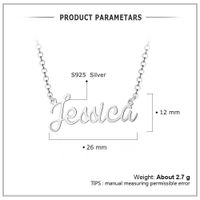 Name Pendant Sliver Personalized Necklaces Fashion Customized 925 Engraved Sterling Name Promised Jewelry Charm Gift for Women Q0531