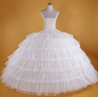 Kvinnor vit petticoats super puffy boll klänning glida underskirt bröllop formell klänning dragsko 7 hoops lång crinoline anpassad (midja storlek: 23-40 tum Längd: 46inch)