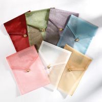 Jewelry Pouches, Bags 2Pcs Simple European-Style Silk Scarf Cheongsam Gift Storage Bag High-End Thick Snow Yarn Small Packaging Tie