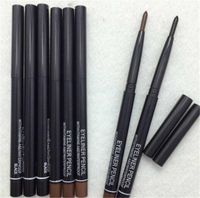 Liner de olho rotativo kajal maquiagem automática de sobrancelha lápis impermeável delineador preto / marrom 2 cores