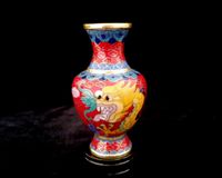 8 style collection-collection motifs de dragon chinois cloisonné vase bijoux cadeau de Noël