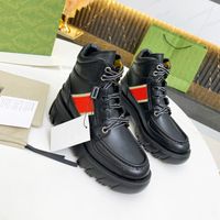 Tasarımcı Bayanlar Uzun Çorap Boot Kadın Erkek Birbirine Çift G Jakarlı Çizgili Ayak Bilekleri Çizmeler Moda Kış Kalın Taban İşlemeli Baskı Ayak Bileği Booted Boyutu 35-45