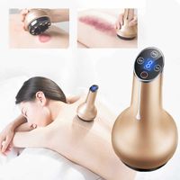 Elektrisk anti cellulit Gua Sha Body Massage Koppla av värme Vakuum Cupping Sug Device Health Care Back Neck Massager x0709