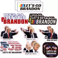 Vamos ir Brandon Bandeiras Adesivo para carro Trump Prank Biden PVC adesivos FY3364 CN15