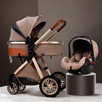 Carrinhos de bebê multifuncional # multifuncional 3 em 1 vem com assento de carro Nascido dobrável Buggy Sistema de viagem de luxo Trolley