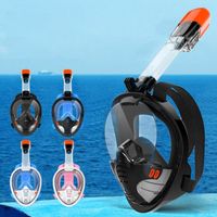 Masques de plongée utiles 180 degrés Vue panoramique Visage Snorkel Couverture Snorkel anti-fuite Snorkeling forte imperméable