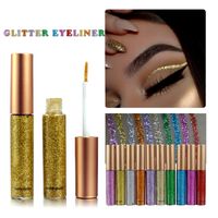 Haniyan 10 Renkli Sıvı Eyeliner Glitter Liner Renkli Sapırlar Parlak Giymesi Kolay Son Makyaj Gözleri