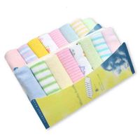 8pcs Pack Muslim Cotton Newborn Baby Towel Baby Wash Cloth Square Handkerchief Saliva Bib Care Towel Wash Newborn
