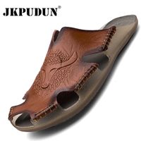 Summer Genuine Leather Men' s Sandals Classic Breathable...
