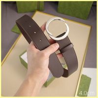 Cinturones para hombre Cinturones de diseño para mujeres de moda Ancho de cuero genuino 4.0 Letra de alta calidad Hebilla de plata Cintura de lujo Cintura Ceintura Nuevo