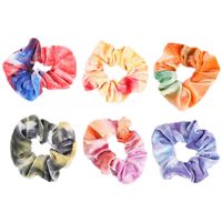 Velvet Scrunchies Women Tie Dye Scrunchie Thick Wide Elastic...