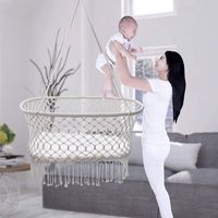 Мебель лагеря Baby Hammock Cradle Wank Bed Born Wining Whated Baske Белый Подходит для 0-6 месяцев