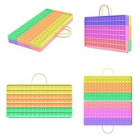 Rainbow Super Large 40cm Fidget Toys Chessboard Stationery Box Pen Case Children&#039;s Early Learning Educational Decompression Toy Mega Push Bubble Board Jumbo Puzzle