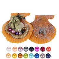 2018 DIY Seawater Red shell Pearls In Oysters 25 Colors Pearls Oyster Pearls With Vacuum-Packing Luxury Jewelry Birthday Gift For Women