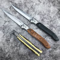 12inch Automatic Tactical Folding Knife G10 Wood Handle Outdoor Camping Hunting Survival Pocket Utility EDC Tools Rescue Fast Open Knife