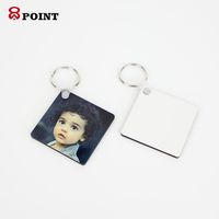 Party Favor Keychain Sublimation Various shapes MDF Square W...