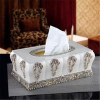 Tissue Boxes & Napkins YEAR Resin Holder Box European Antique Noble Home Decoration Storage Wedding Gifts