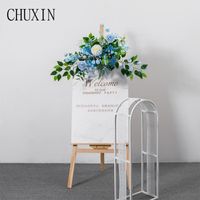 Dekoratif Çiçekler Çelenkler Düğün Hoşgeldiniz Çiçek Yüksek Kalite DIY Mall Parti Arka Plan Alan Dekorasyon için Yapay Yapay
