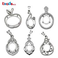 Beadsnice jewelry setting sterling silver pendant semi mount women necklace pendant making ID 34053