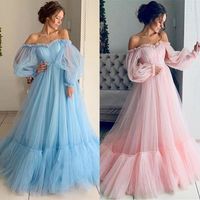 Casual Dresses Lilac Long Sleeve Prom Wedding Cocktai Celebrity Women Sexy Off Shoulders Slim Bridesmaid Ball Gown Vestidos