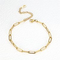 Lien, chaîne mode simple métal bracelet en acier inoxydable tempérament or femme couleur de bijoux accessoires