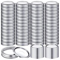 Organização de Armazenamento de Cozinha 100 Peças Canning Jar Lids e Bandas Set Split-Type com selos de silicone Anéis de vazamento à prova de vazamento