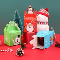 Dom Kształt świąteczny Christmas Candy Paper Box Gift Wrap Boxs Deser Dzieci Party Dekoracje Urodzinowe Dekoracje Cookie Pakowanie ZXFTL1002