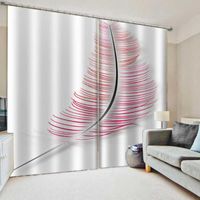 Cortina cortinas criativas penas po 3d blackout cortinas brancas e rosa para sala de estar quarto quarto cortinas de alta qualidade