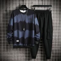 2021 chándal de hombre Europa New Otoño Tendencia de otoño grande suéter casual suelto con pantalones W892 K26-P55 Paquete de bolso de OPP