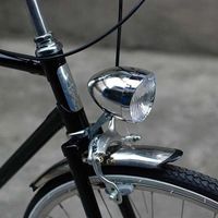 Slitstarkt LED-metallkrom Retro Bike Cykel Fram Dimljus Lampa Cykling Tillbehör Ljus