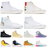 Nike Blazer Mid 77 Vintage Off White Des Chaussures de créateurs décontractées pour hommes et femmes Indigo Snakeskin Have Nik Good Game Raygun Racer noir blanc Baskets de sport