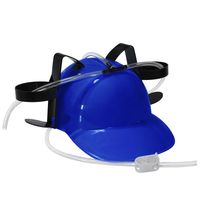 파티 용품 마시는 홀더 마시는 빨 대 플라스틱 핸드 프리 맥주 모자 게으른 헬멧 액세서리 선물 ZWL475-1