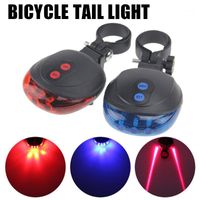 Bike Lights Tail Light Waterproof 7 Modes 5 LED Bicycle Safety Warning Night Cycling Rear Flashing Lamp For MTB Road