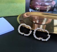 Luxusdesigner Frauen Bolzen Weibliche Schmuck Doppel G Ohrringe Silber Nadel