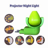 Nattljus LED-projektor 6 bilder fotocellsensor EU-kontakt Nattlampan för barn Barn Baby Bedroom Decoration Lighting Y1123