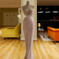Bling Quasten Prom Dress Sweetheart Perlen Luxus Abendkleider Formale Party Pageant Brautkleider